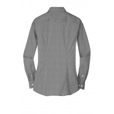 Port Authority® Ladies Fine Stripe Stretch Poplin Shirt